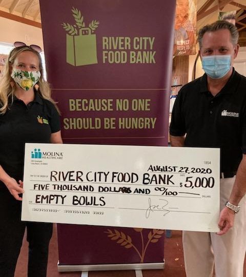 Molina Healthcare Presents $5,000 to River City Food Bank Supporting Their Virtual Fundraiser, Empty Bowls